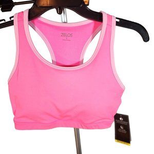 Zelos Pink‎ Medium Impact Quick Dry Sports Bra Size Small NWT